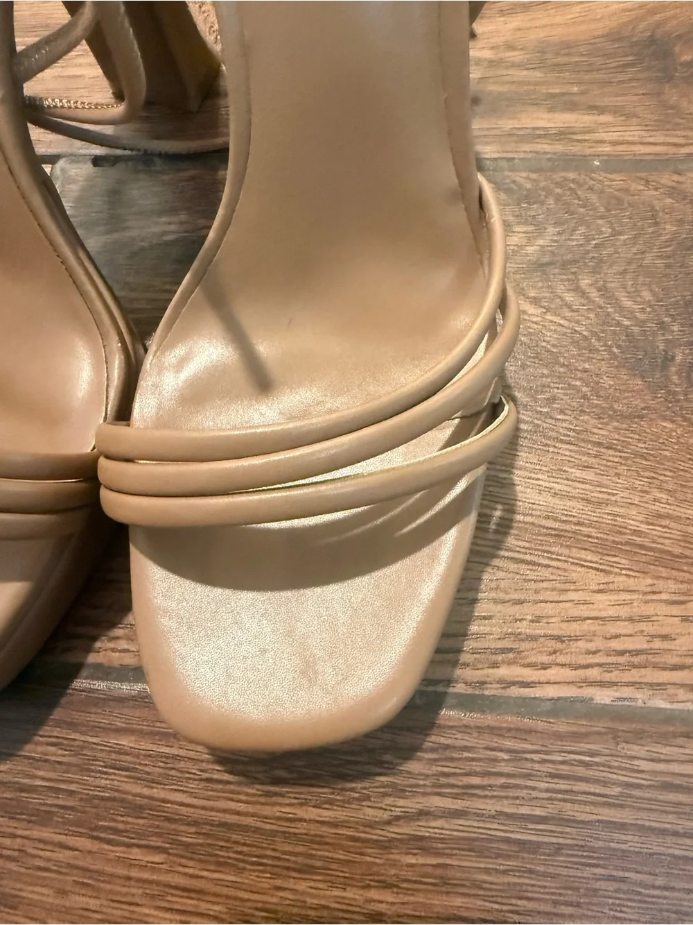 ✨Jeffrey Campbell Women’s Tan Strappy Block Heel Sandals